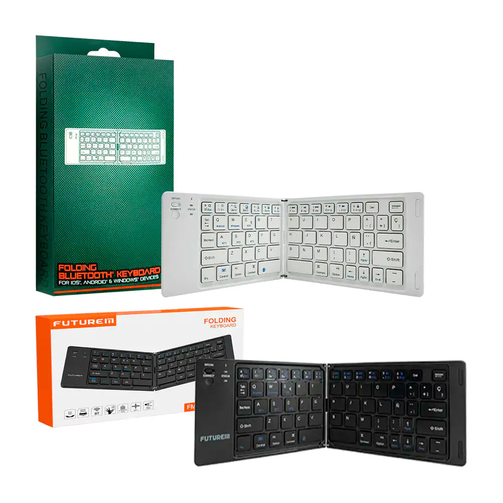 Mini teclado inalámbrico bluetooth, recargable, plegable futurem, var…