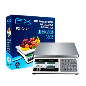 Bascula digital fx con pantalla lcd, sumadora de precios y capacidad …