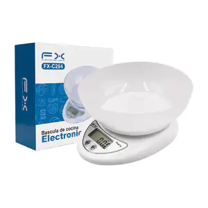 Mini báscula gramera digital fx con recipiente tipo tazón de 600ml y …