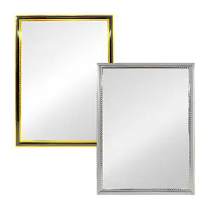 Espejo rectangular con marco metálico, 26x34cm, variedad