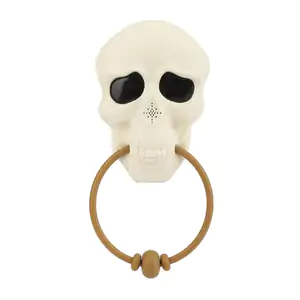 Decoración para puerta en forma de calavera, incluye luces y sonido, …