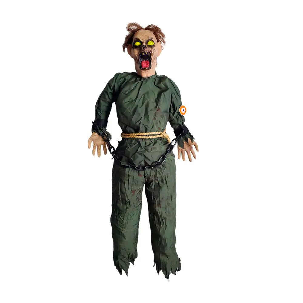 Figura - adorno decorativo en forma de zombi encadenado para halloween con sonido, 130cm 