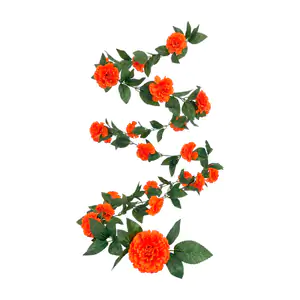 1pza Guirnalda decorativa tipo naturaleza muerta con flores de cempas…