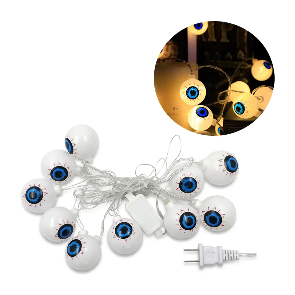 Serie guirnalda eléctrica decorativa con 10 ojos con luz led / gui-4649