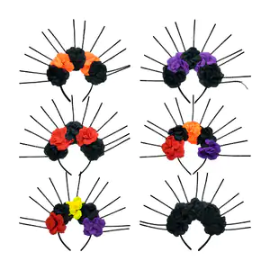 1pza Diadema decorativa para disfraz de catrina con flores y detalles…