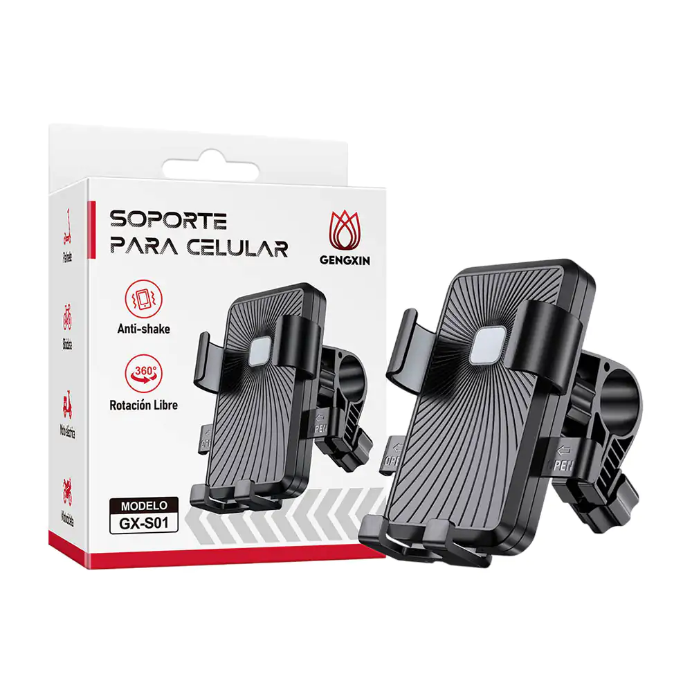 Soporte rectangular para celular de bicicleta y moto gengxin con anti…