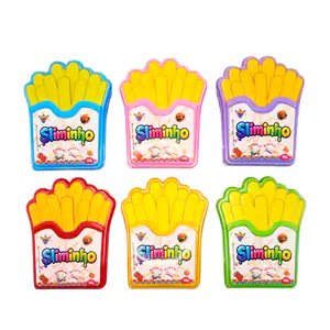 Bote de slime bicolor con forma de papas a la francesa,variedad de co…