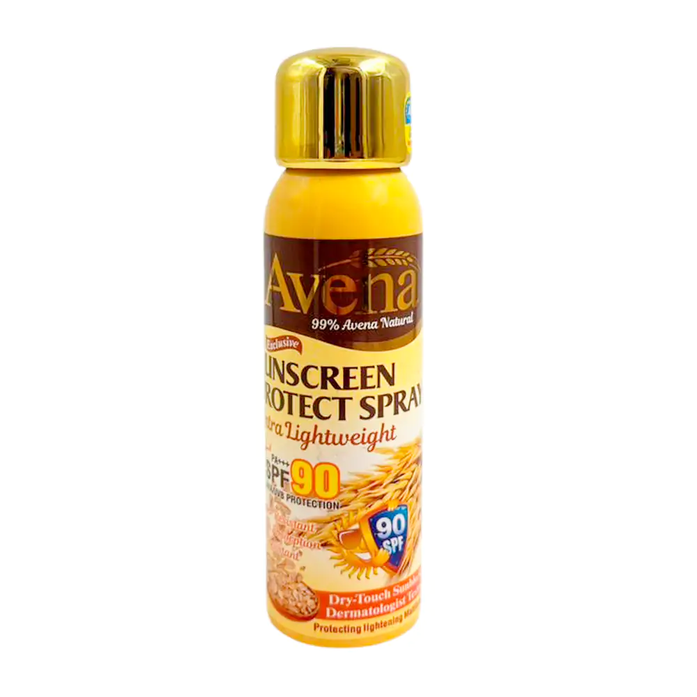 Protector solar en spray con etracto de avena, fps 90 resistente al a…