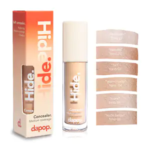Corrector líquido dapop hide con cobertura media, variedad de tonos /…