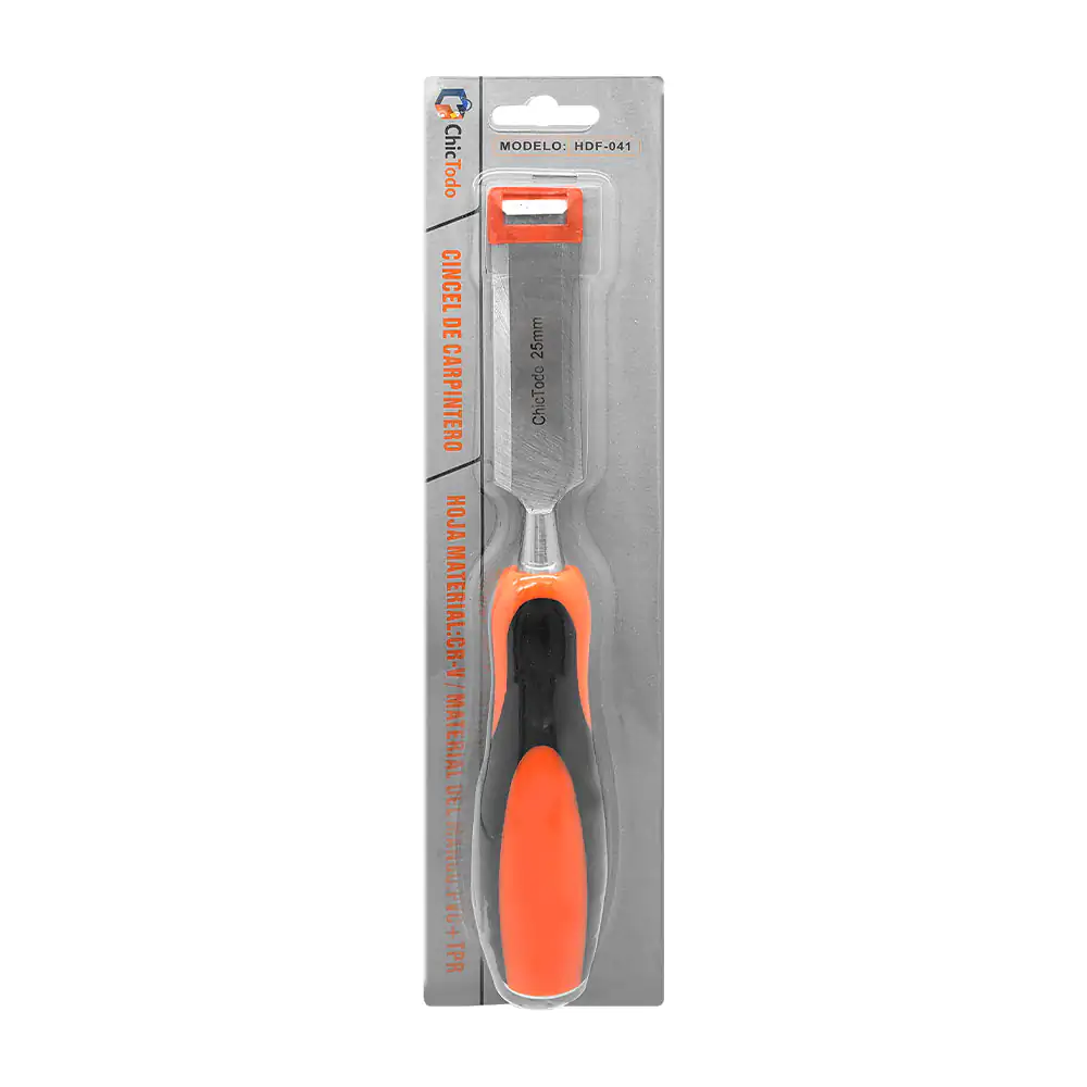 Blíster con formón chictodo cincel de carpintería de 25mm con mango de plástico