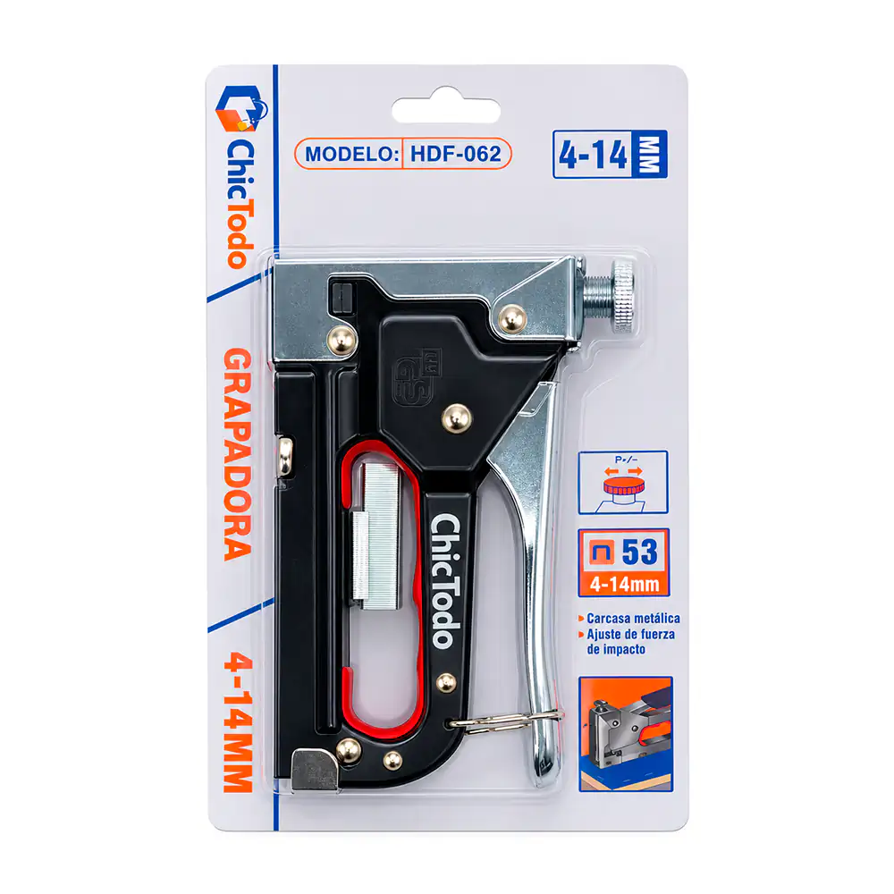 Engrapadora metálica tipo pistola chictodo para grapas de 4-14mm