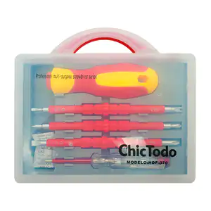 Estuche chictodo con desarmador y 3 puntas dobles intercambiables + p…