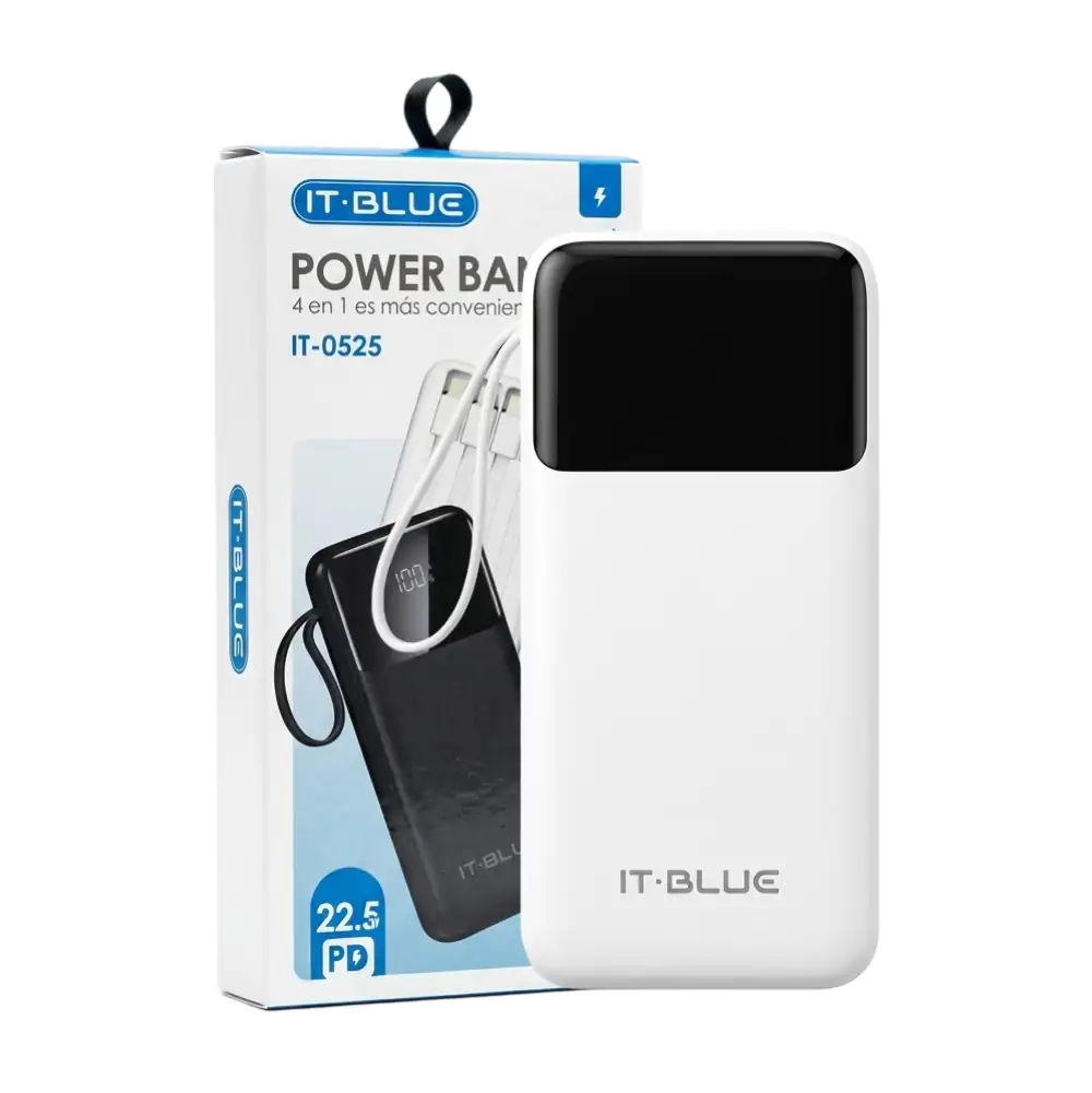 Power bank de 10,000mah 4en1 it-blue, carga rápida de 37w, múltiples …