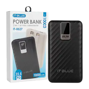 Power bank de 10,000mah 2en1 it-blue, carga rápida de 37w, múltiples …