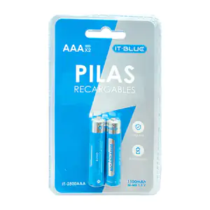 Blíster con 2 pilas - baterías recargables it blue de 1100mah triple …