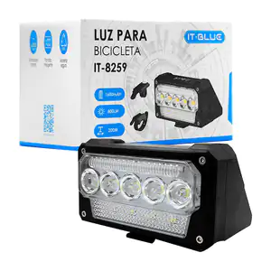 Luz para bicicleta, pantalla led e iluminación amplia, batería recarg…