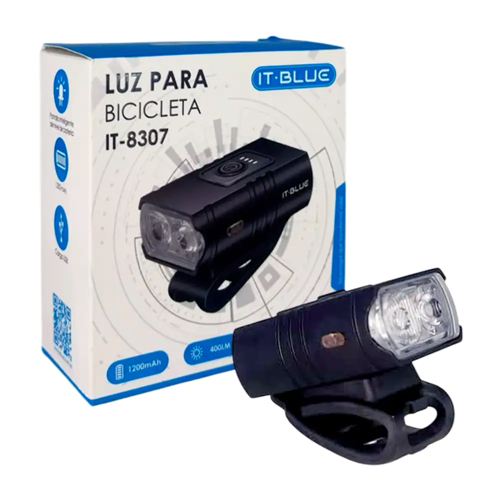Lámpara ajustable it blue para bicicleta con modos de iluminación intercambiable 