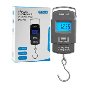 Mini bascula digital colgante it blue estilo romana con capacidad máx…