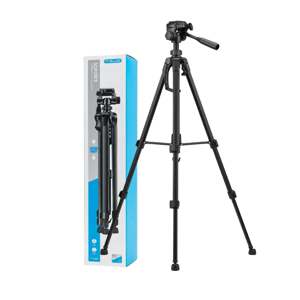 Trípode metálico plegable de 150 cm de altura para fotografía, altura variable / it-pl2602