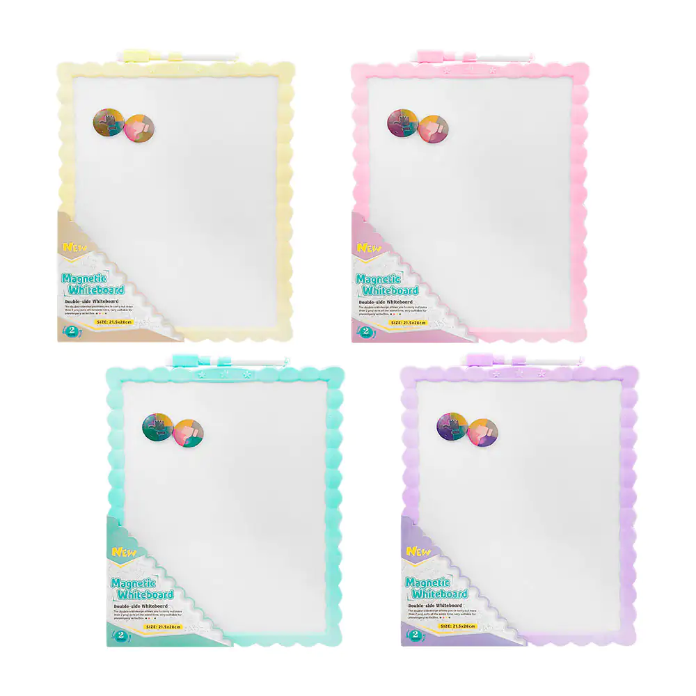 Pizarrón infantil grande, magnético con marcador e imán 21.5x28cm, variedad / jl-115