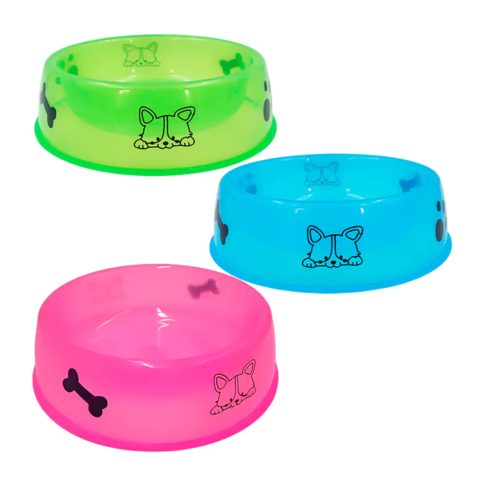 Plato grande de plástico para mascotas con diseño jr1003 / lf-cw9853