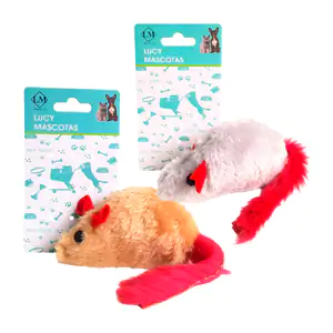 Juguete afelpado con diseño de ratón para gatos y mascota, variedad d…