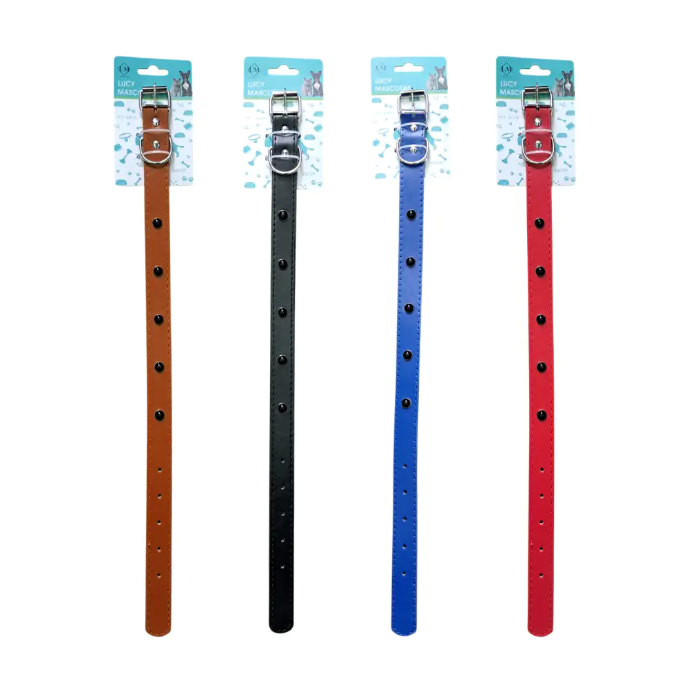 Collar para mascotas tipo piel con diseño de mini esferas 53cm, varie…