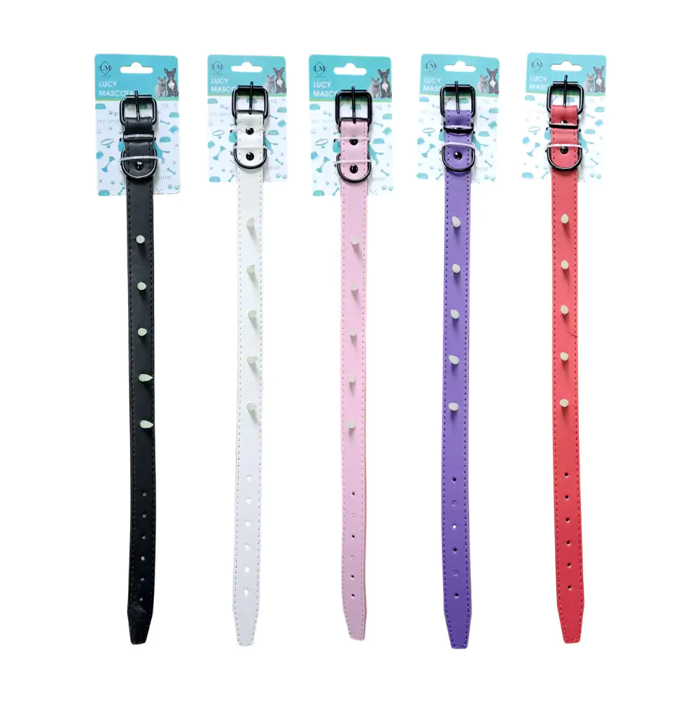 Collar para mascotas tipo piel con picos tipo dragón de 52cm, varieda…