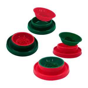 Plato anti asfixia desmontable entrenador, decoración de navideña , v…