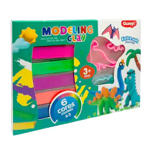 Paquete con 6 barritas de plastilina de diferentes colores + 4 mini m…