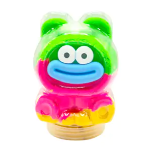 Bote con arena mágica tricolor, diseño tipo conejo kawaii, variedad