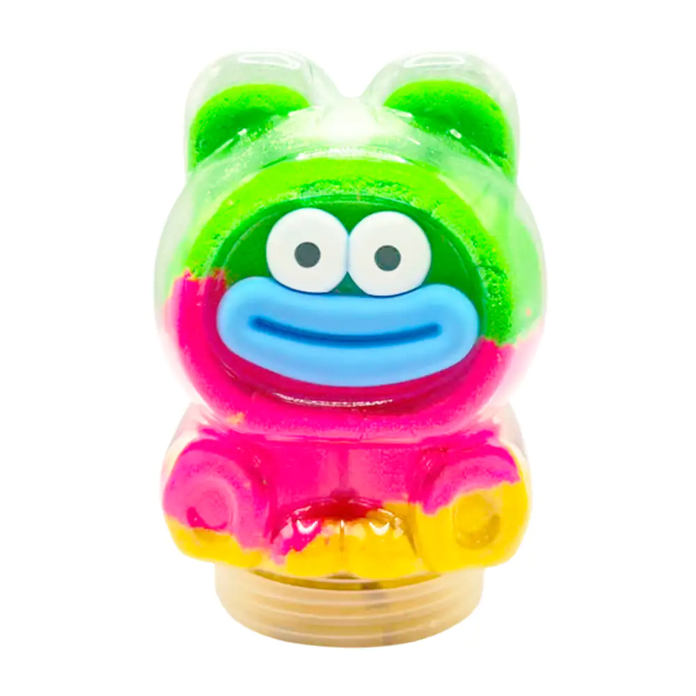Bote con arena mágica tricolor, diseño tipo conejo kawaii, variedad
