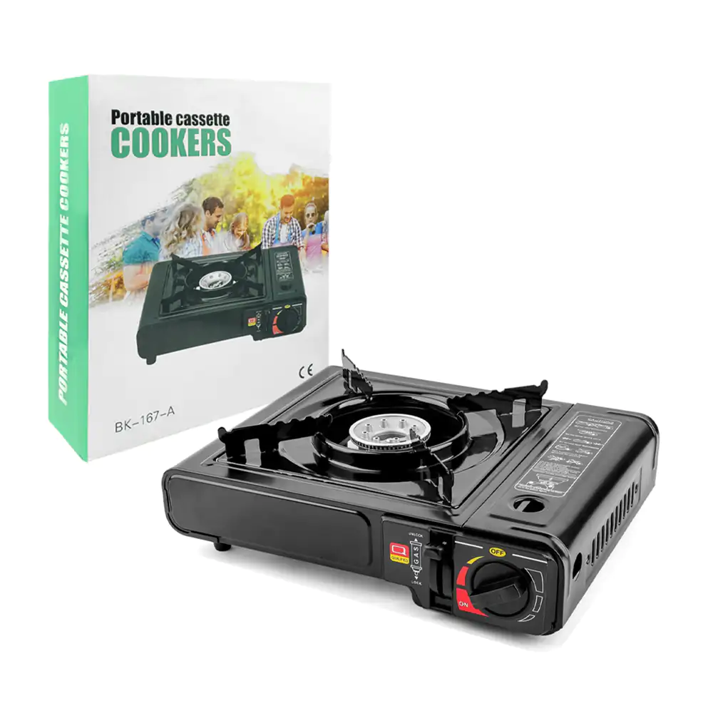 Estufa / parrilla portatil de gas de un quemador, ideal para actividades al aire libre / jz1084