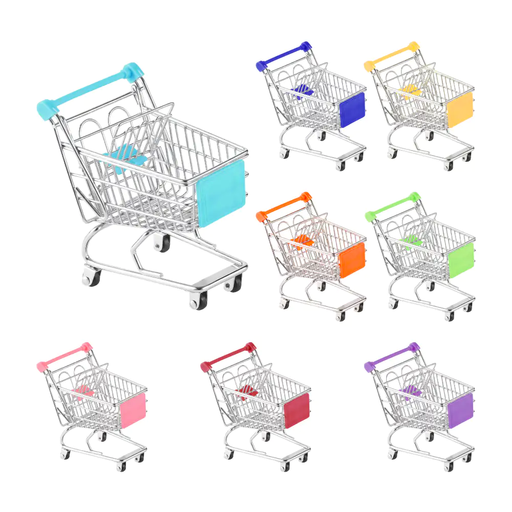 Mini carrito metálico de mandado multiusos, variedad de colores / kg-…