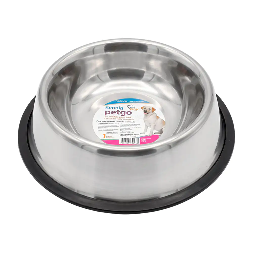 Mini plato metálico de acero inoxidable para mascota, konning, 15.5cm 