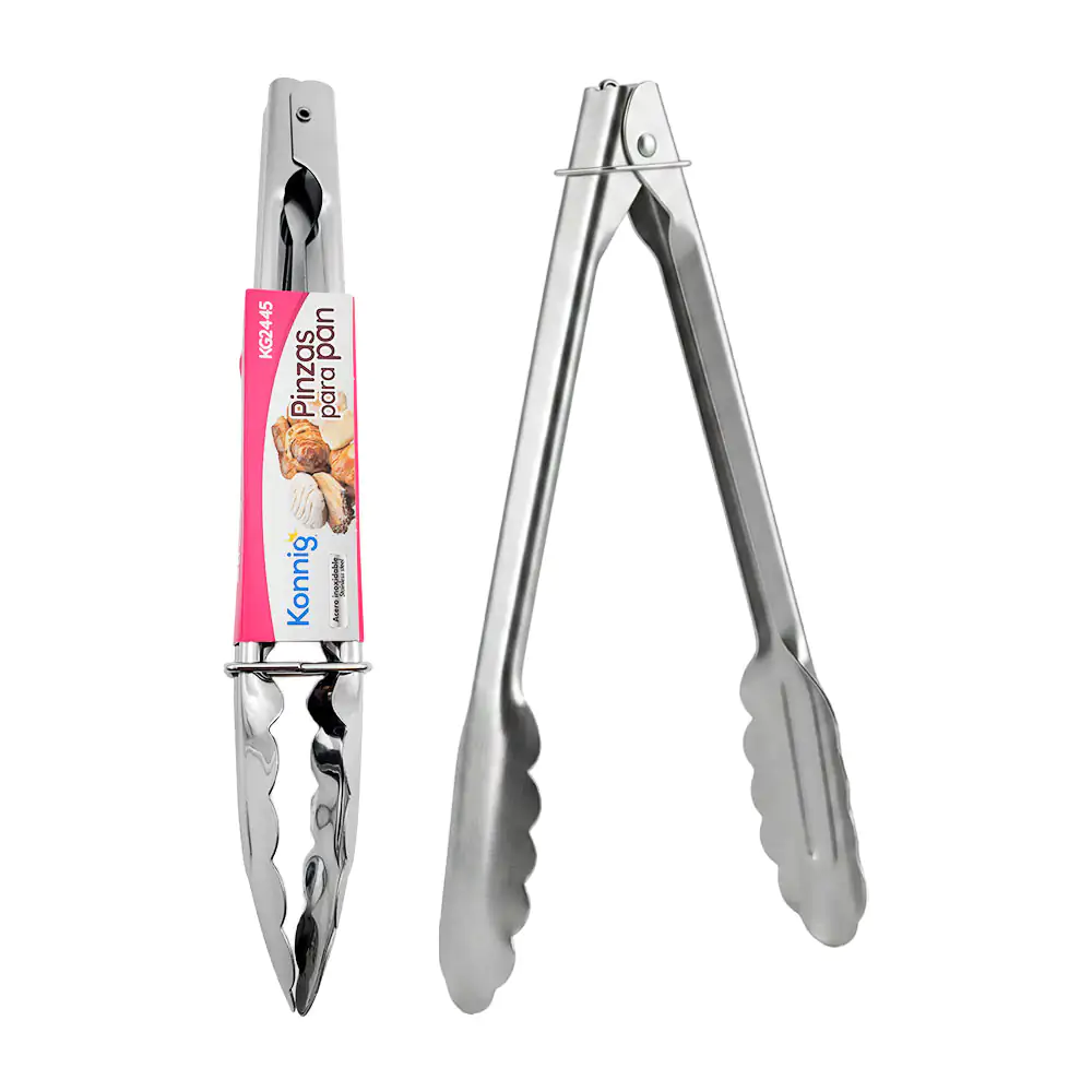 Pinzas metálicas chicas para pan konning de 24cm