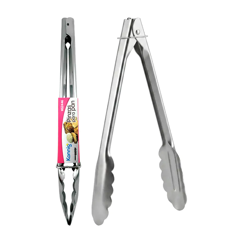 Pinzas metálicas medianas para pan konning de 30cm