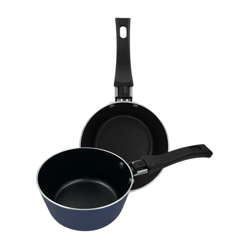 Sartén o cazo konnig 12cm con base de acero inoxidable color azul y mango negro / kpdg77