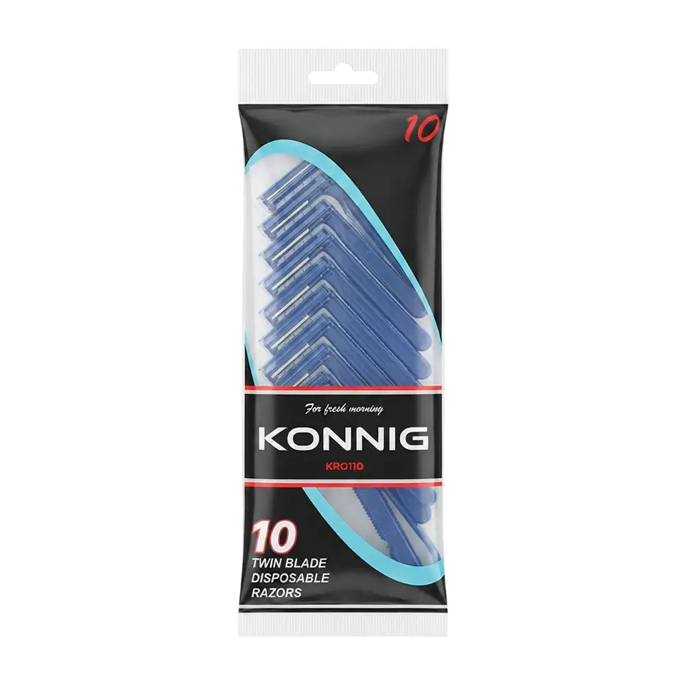 Paquete con 10 rastrillos de plástico desechables de doble hoja konni…