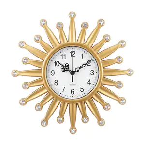 Reloj redondo 24cm para pared con diseño de rayos de sol y detalles d…