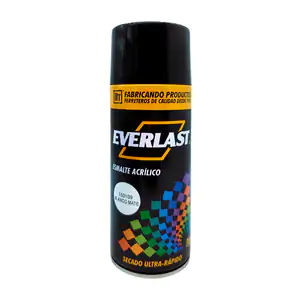 Pintura esmalte acrílico en aerosol everlast color blanco mate, 400ml