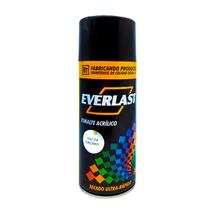 Pintura esmalte acrílico en aerosol everlast color cromo, 400ml