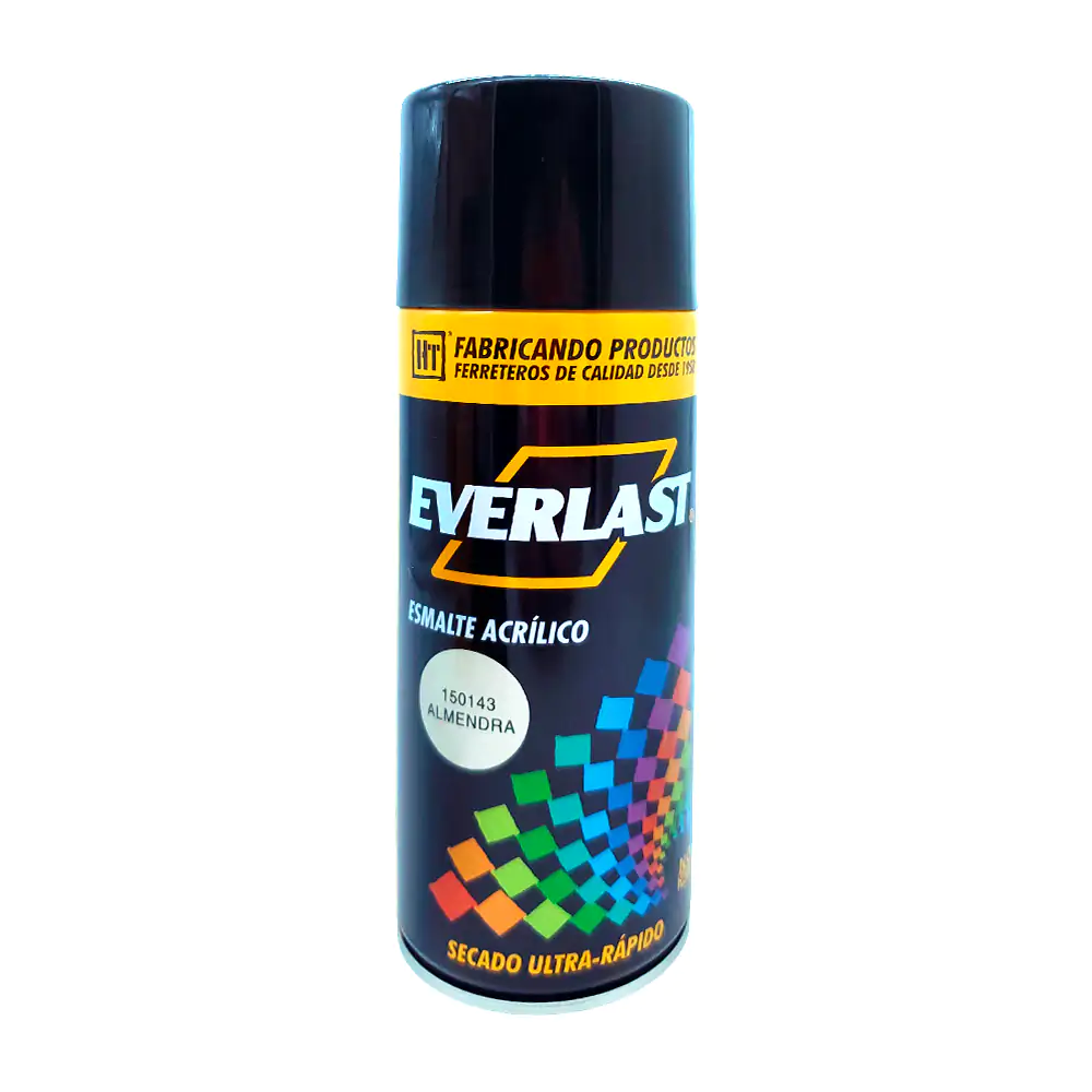 Pintura esmalte acrílico en aerosol everlast color almendra, 400ml