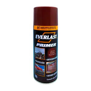 Pintura esmalte acrílico en aerosol everlast color rojo mate, 400ml