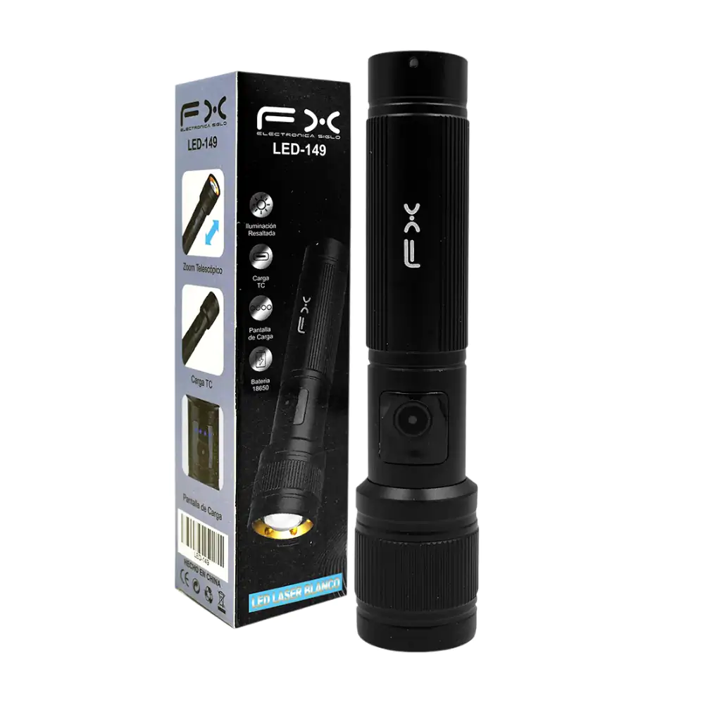 Lámpara linterna fx con luz ajustable, 3 modos de iluminación y modo …