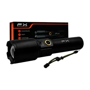 Lámpara recargable fx con modos de iluminación y zoom ajustable + ind…