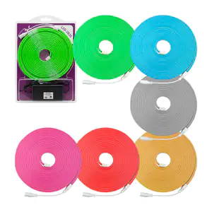 Tira led rgb flexible de 5 metros fx con conexión directa, variedad d…