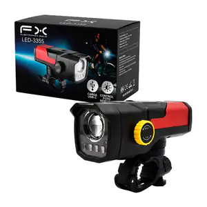 Lámpara recargable fx para bicicleta ajustable con modos de iluminaci…
