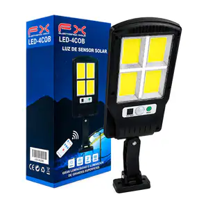 Lámpara suburbana fx recargable con panel solar y sensor de movimient…