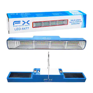 Lámpara - regleta led fx recargable con panel solar y modos de luz in…